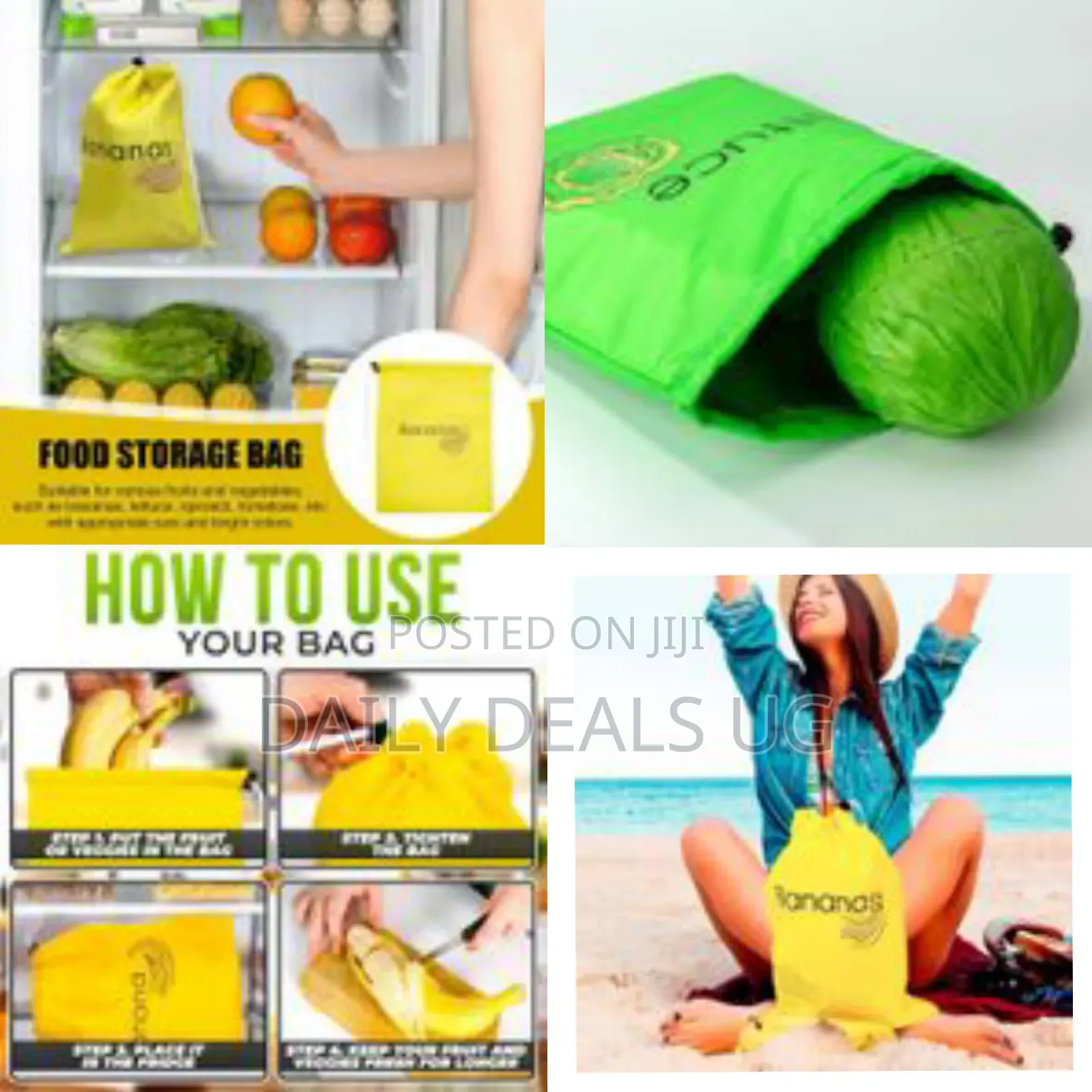 2 Packs Tomato,Lettuce,Banana Storage Bags 35cm X 28cm for Fridge