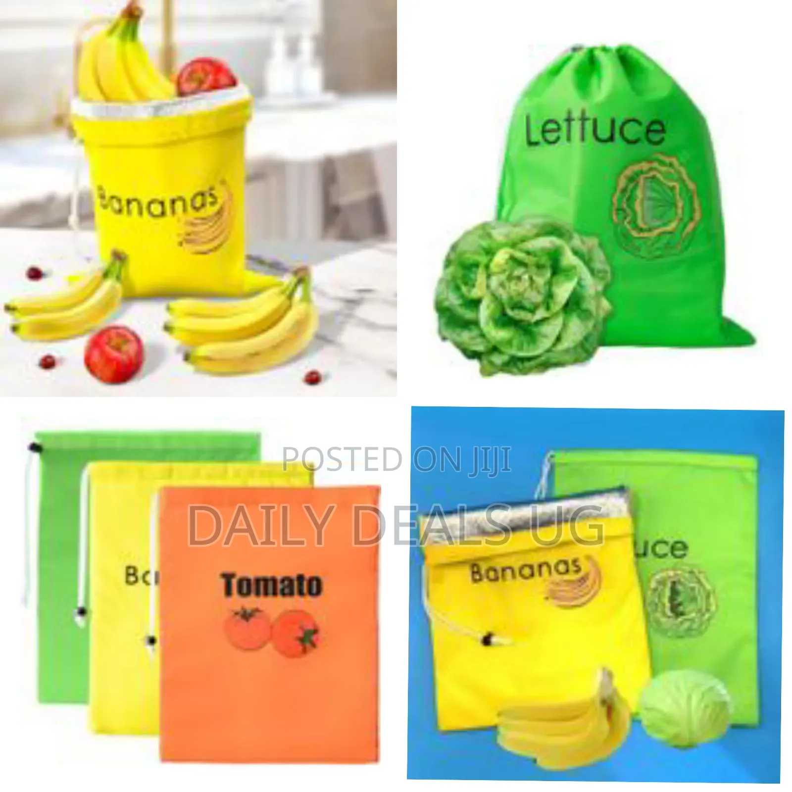 2 Packs Tomato,Lettuce,Banana Storage Bags 35cm X 28cm for Fridge