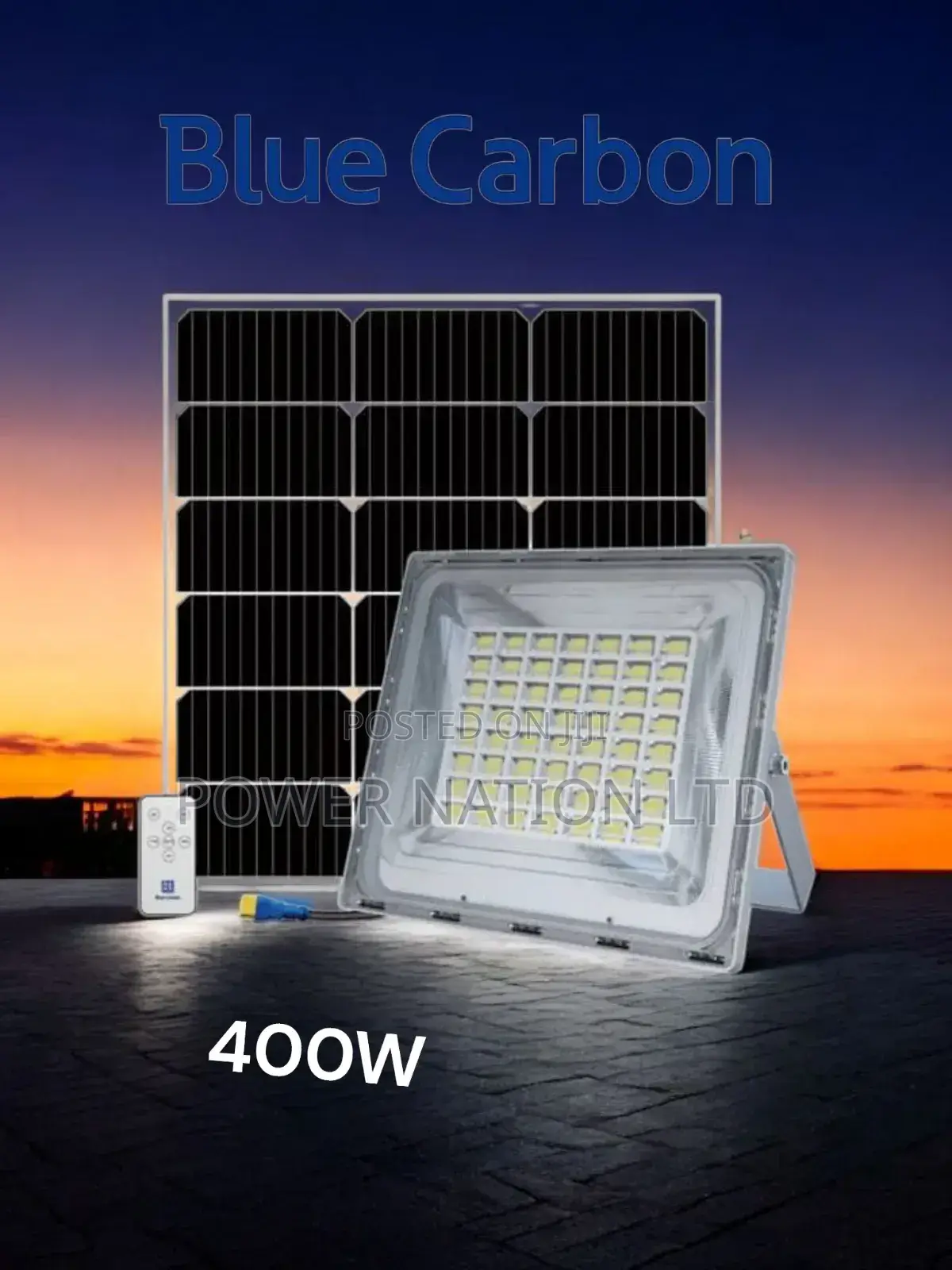 400w Blue Carbon Wawa Solar Flood Light Model6040ip65