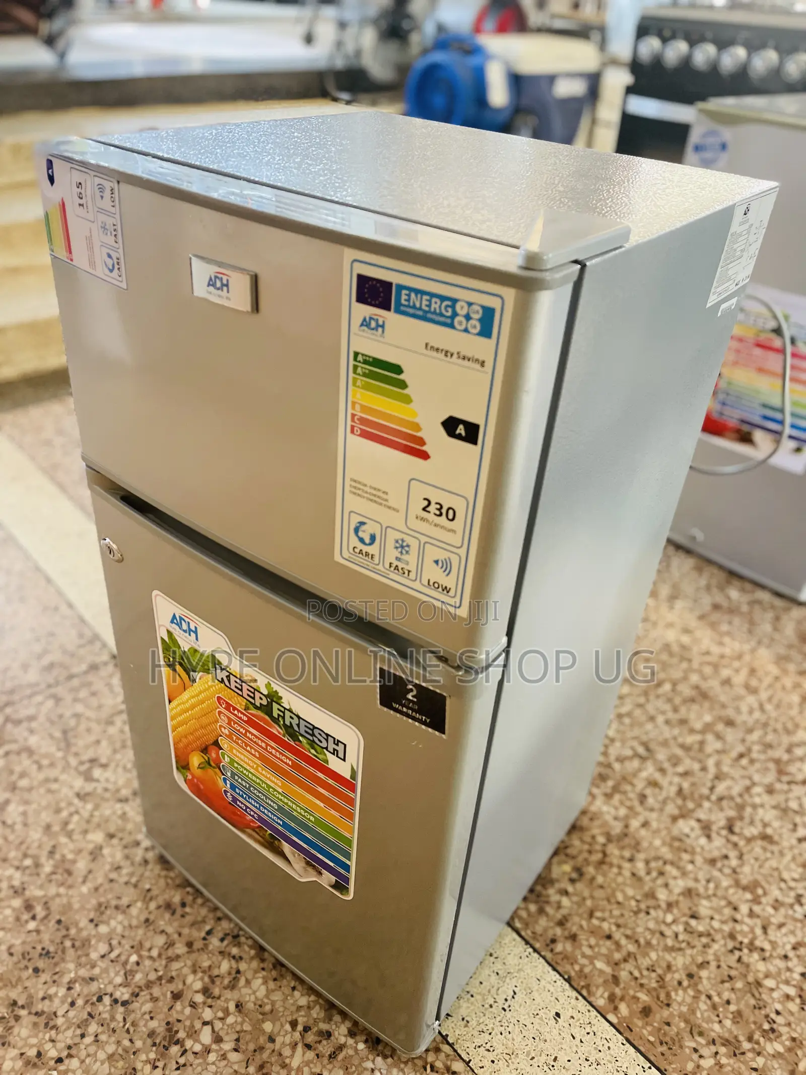 120l Silver Adh Double Door Fridge