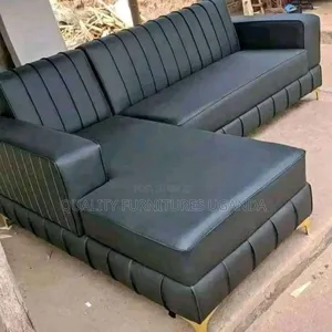 Leathered Piping Sofa Set