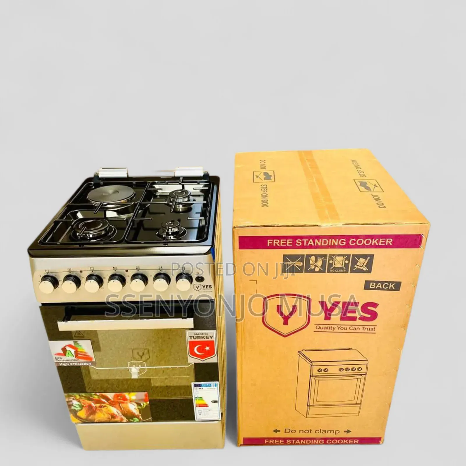 Yes Cooker 3gas Burners + 1 Electric Plate,60x60cm,Electric