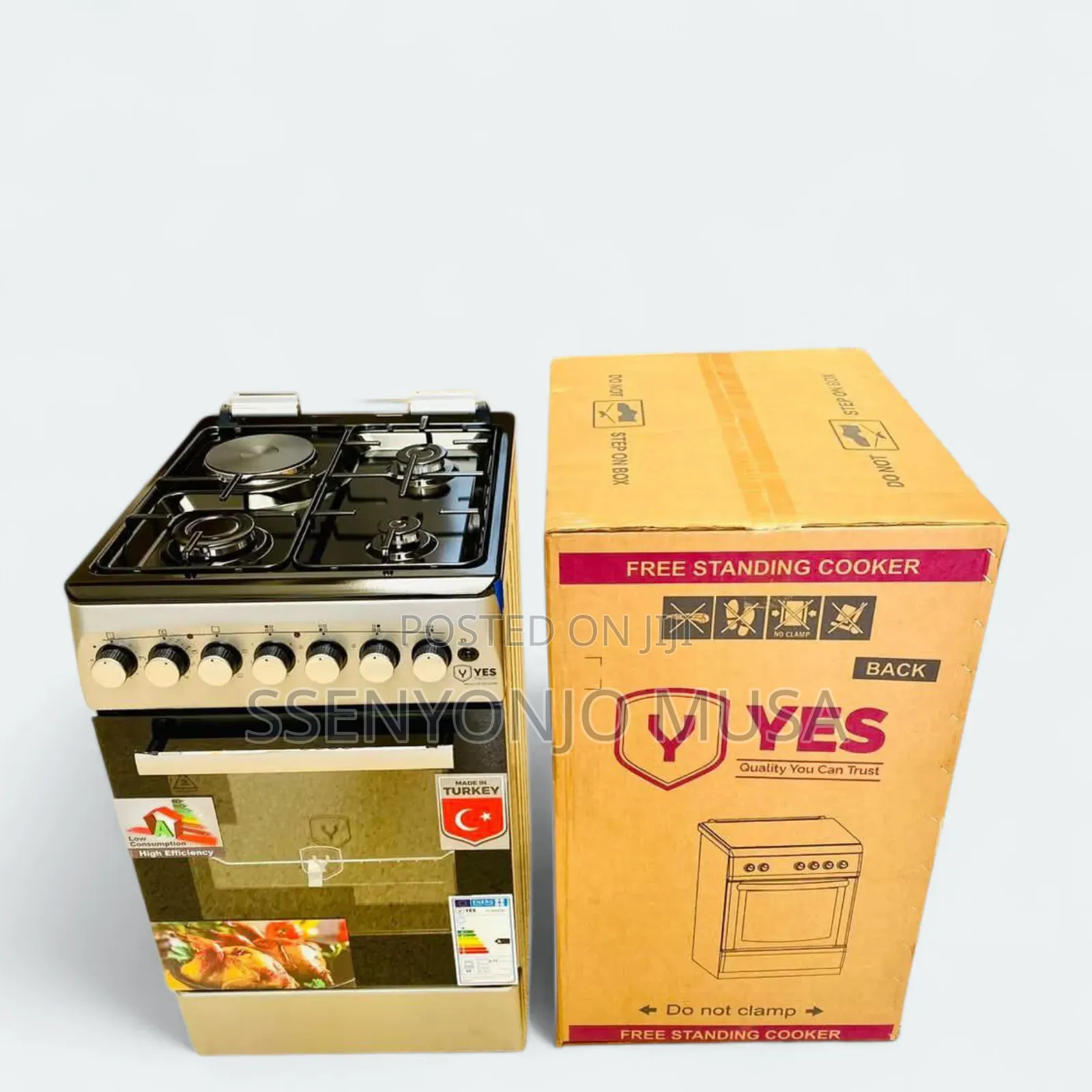 Yes Cooker 3gas Burners + 1 Electric Plate,60x60cm,Electric