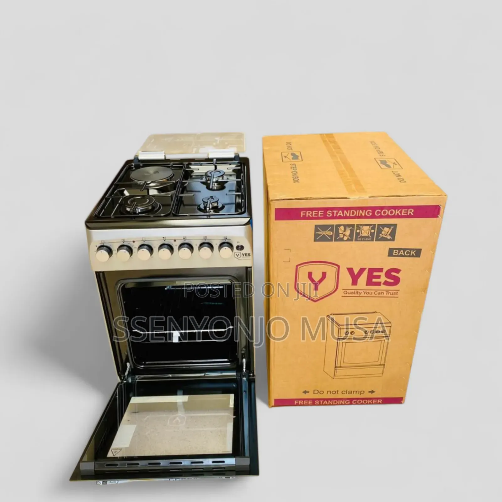 Yes Cooker 3gas Burners + 1 Electric Plate,60x60cm,Electric