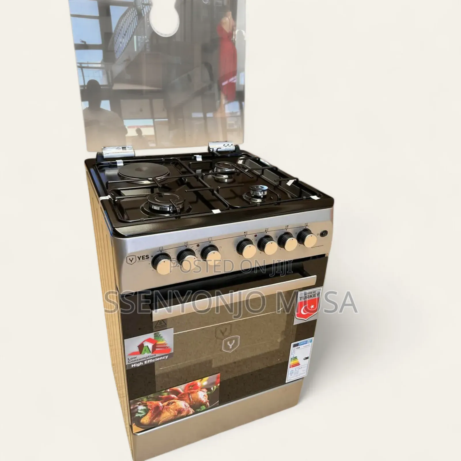 Yes Cooker 3gas Burners + 1 Electric Plate,60x60cm,Electric