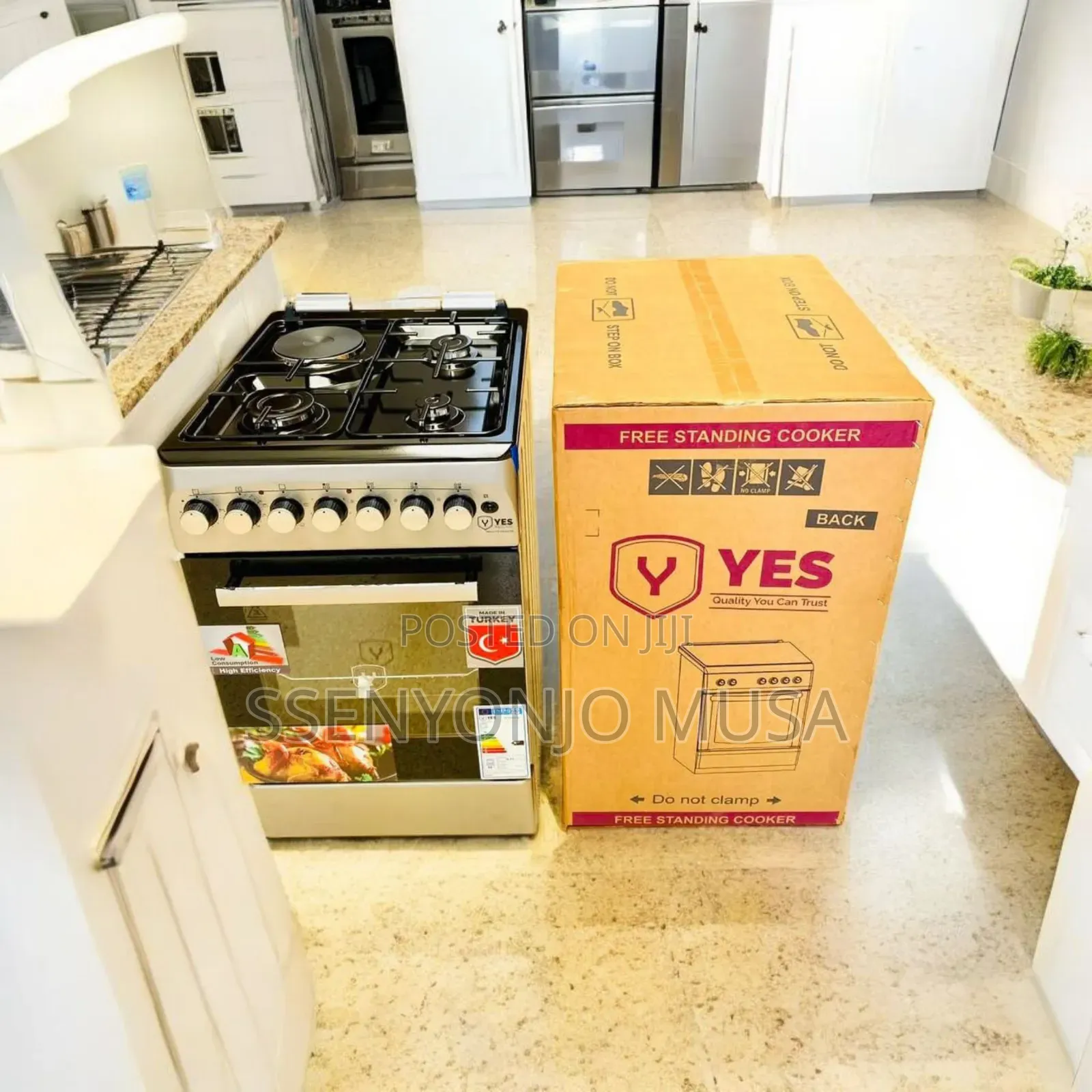 Yes Cooker 3gas Burners + 1 Electric Plate,60x60cm,Electric