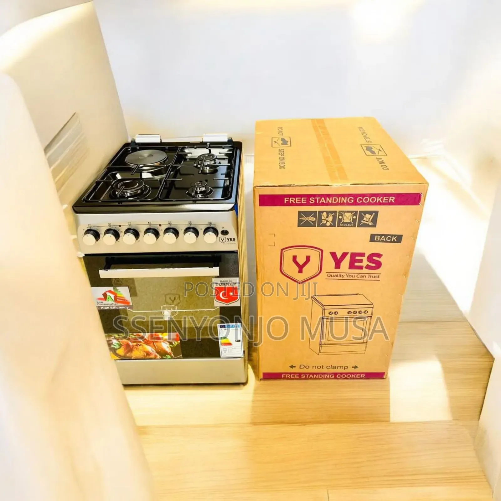 Yes Cooker 3gas Burners + 1 Electric Plate,60x60cm,Electric