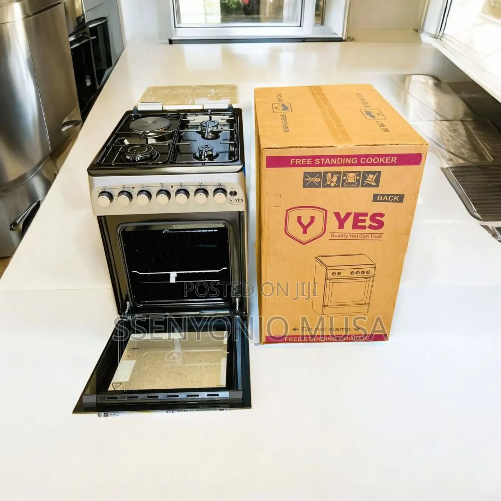 Yes Cooker 3gas Burners + 1 Electric Plate,60x60cm,Electric