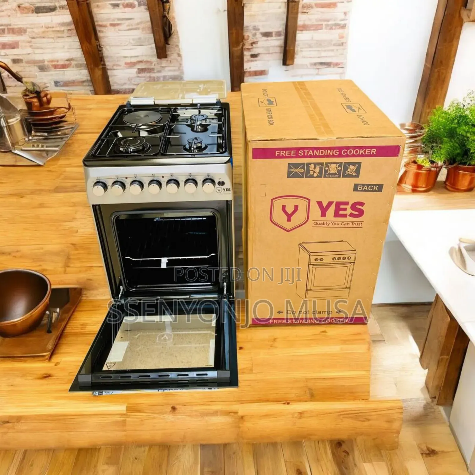 Yes Cooker 3gas Burners + 1 Electric Plate,60x60cm,Electric