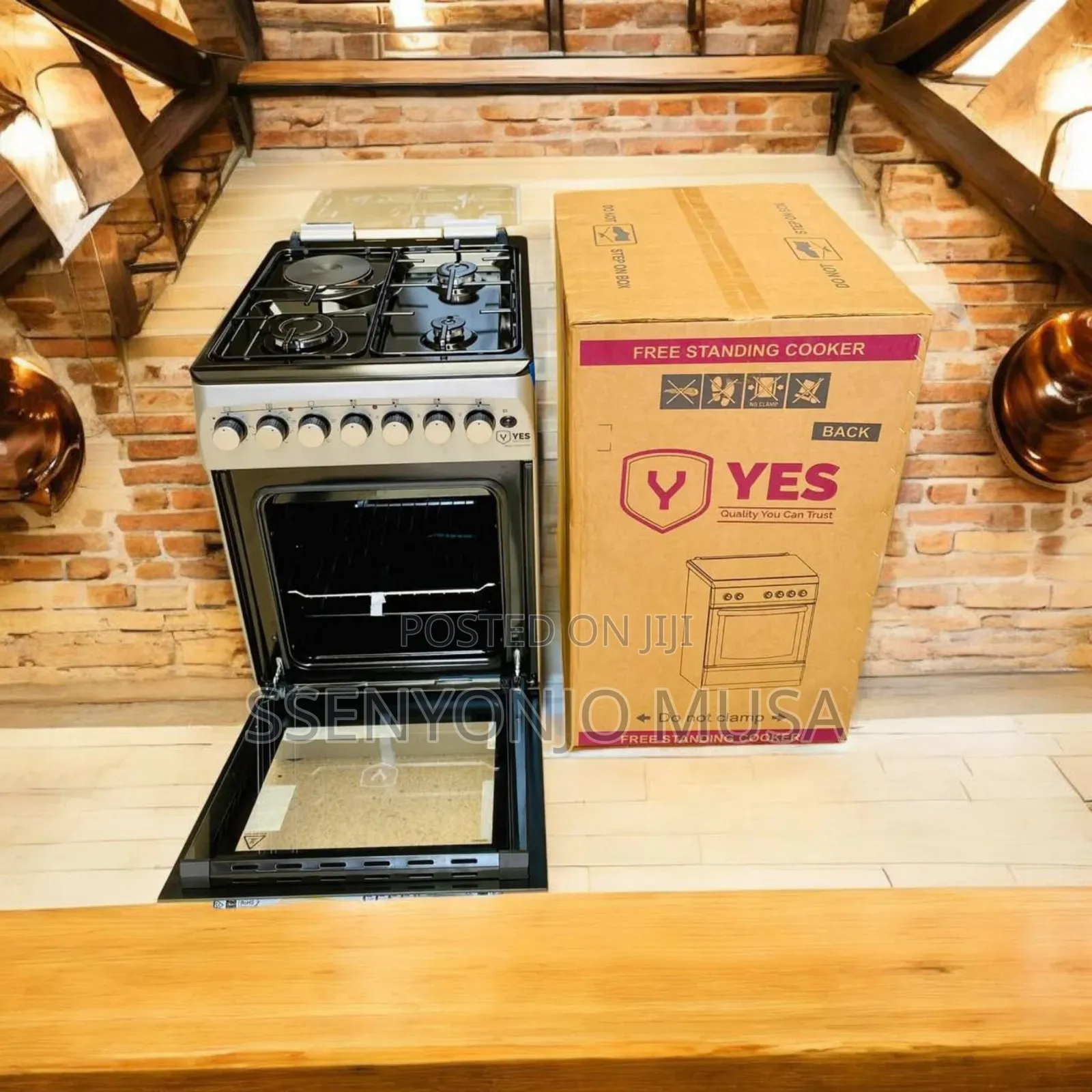 Yes Cooker 3gas Burners + 1 Electric Plate,60x60cm,Electric