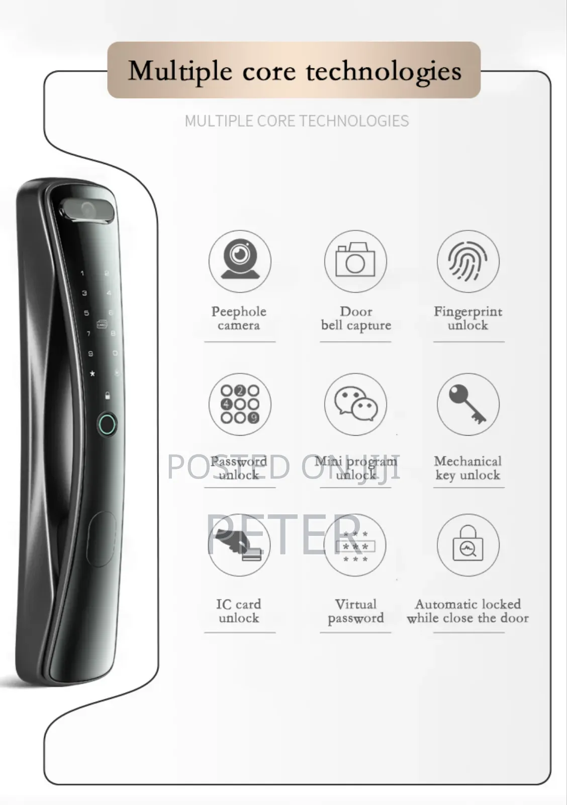Smart Door Lock With Screen and Camera