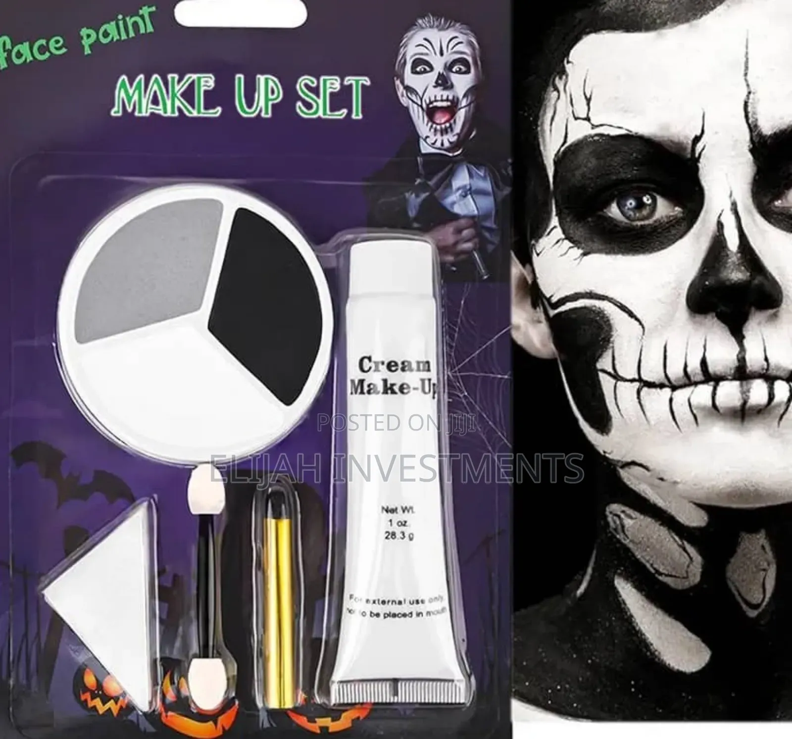 Face Paint, Black White Grey