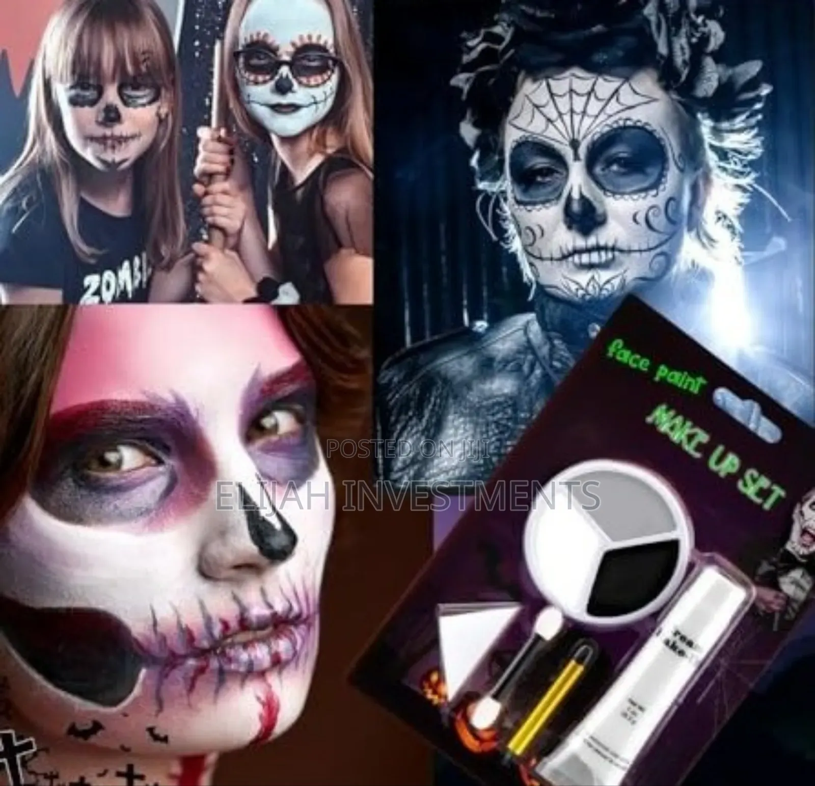 Face Paint, Black White Grey