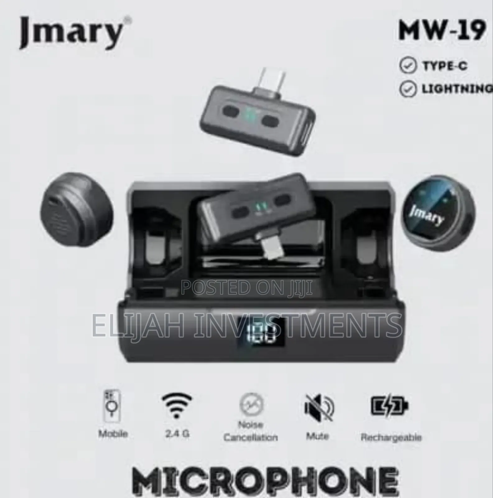 Jmary Mw-19 Dual Wireless Microphone for Type-C Lightning iPhone