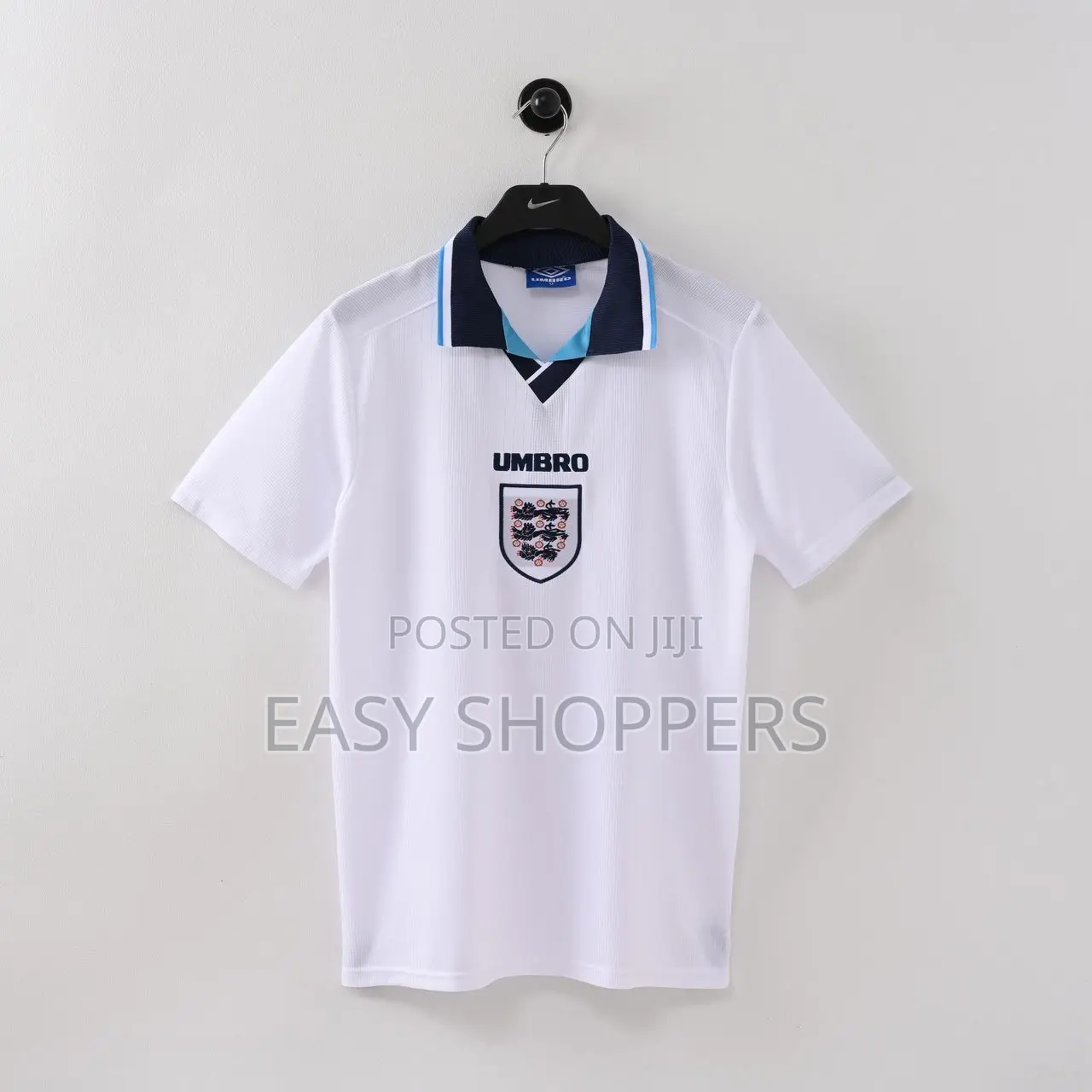 England Home Jersey From the Uefa Euro 1996 Tournament.