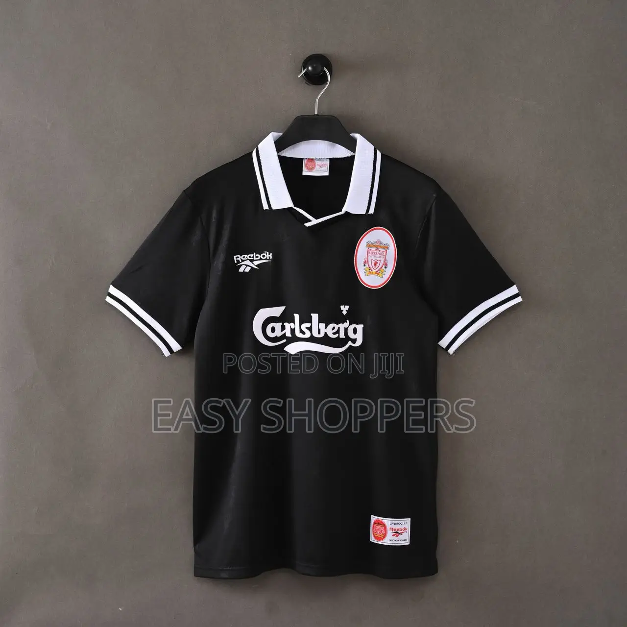 Black Liverpool F.C 1996/97 Retro Third Kit Jersey