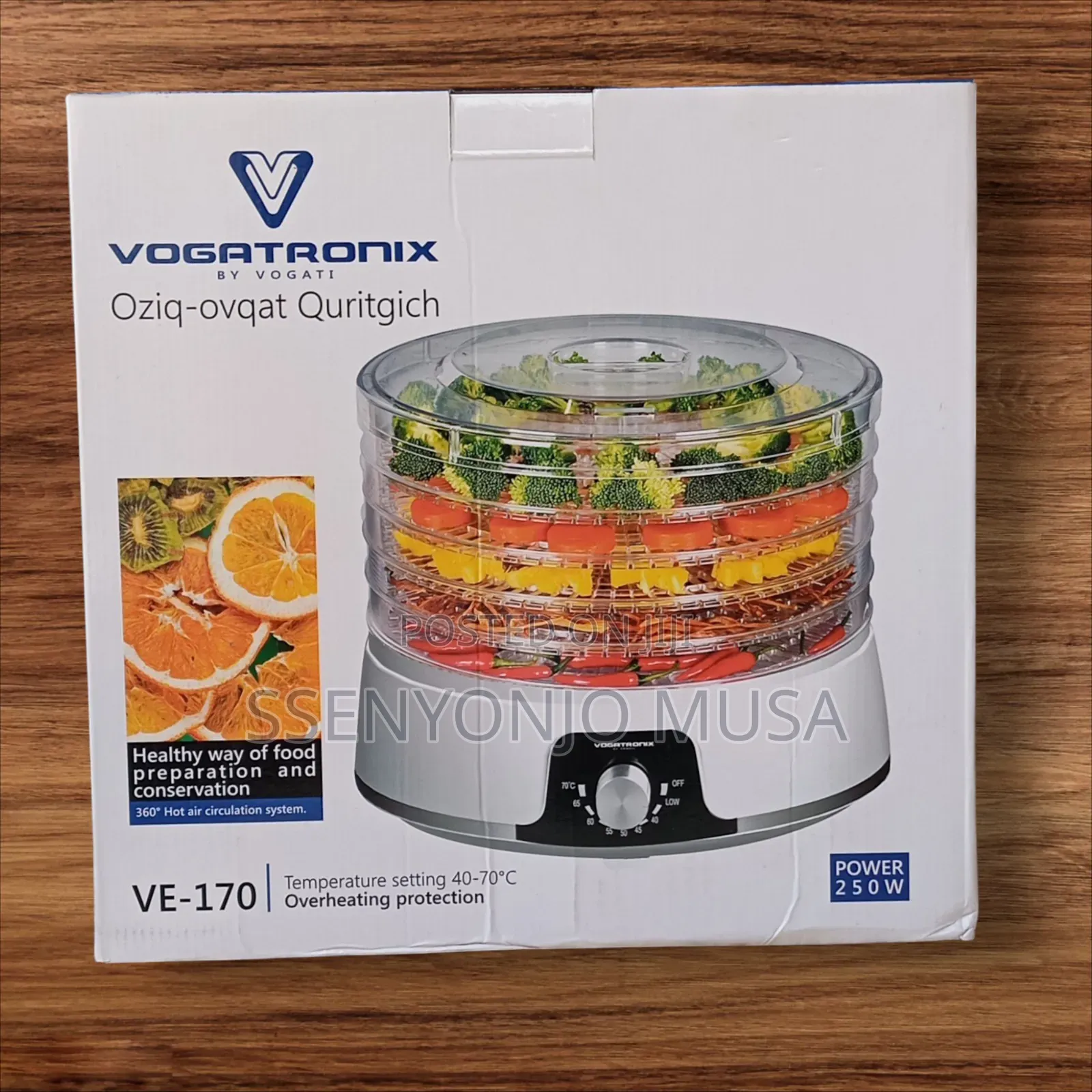 Vogatronix 6 Layer Food Dehydrator - Fruit Vegetable Dryer