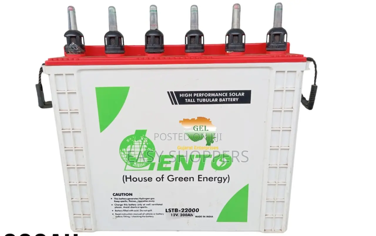 Lento Solar Tall Tubular Battery 12v, 200ah