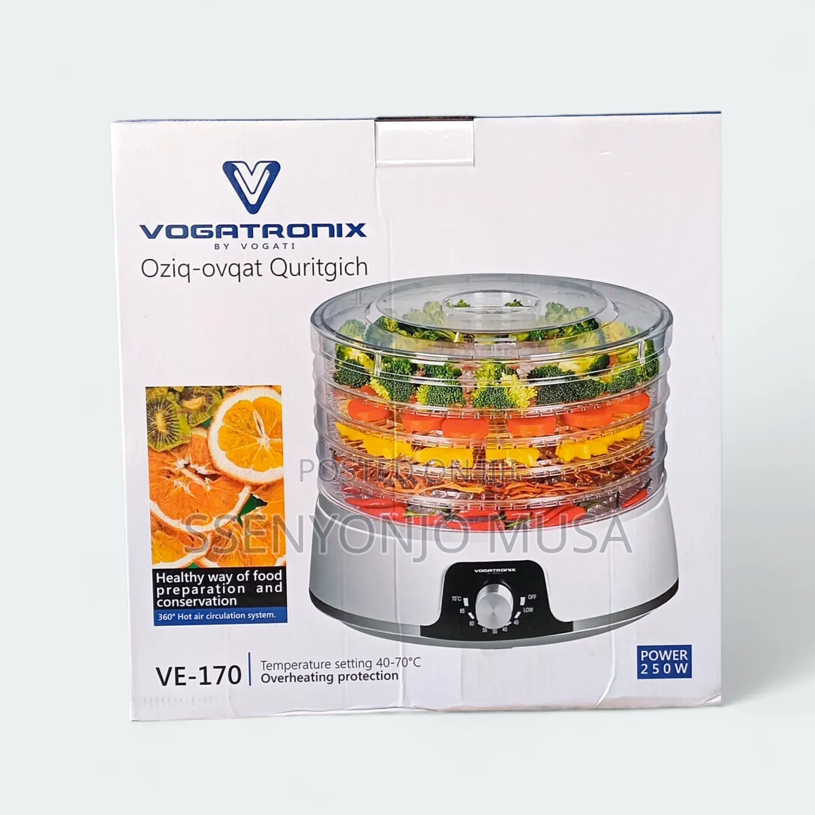 Vogatronix 6 Layer Food Dehydrator - Fruit Vegetable Dryer