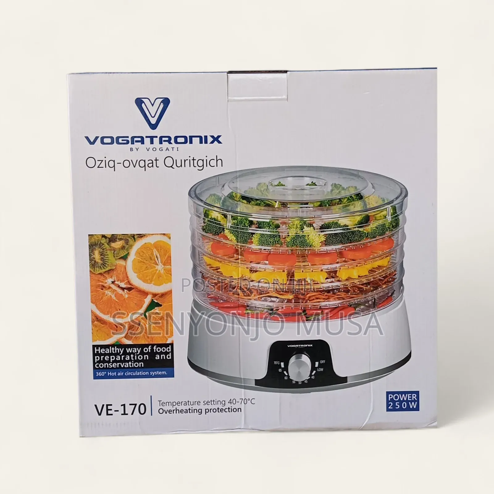 Vogatronix 6 Layer Food Dehydrator - Fruit Vegetable Dryer