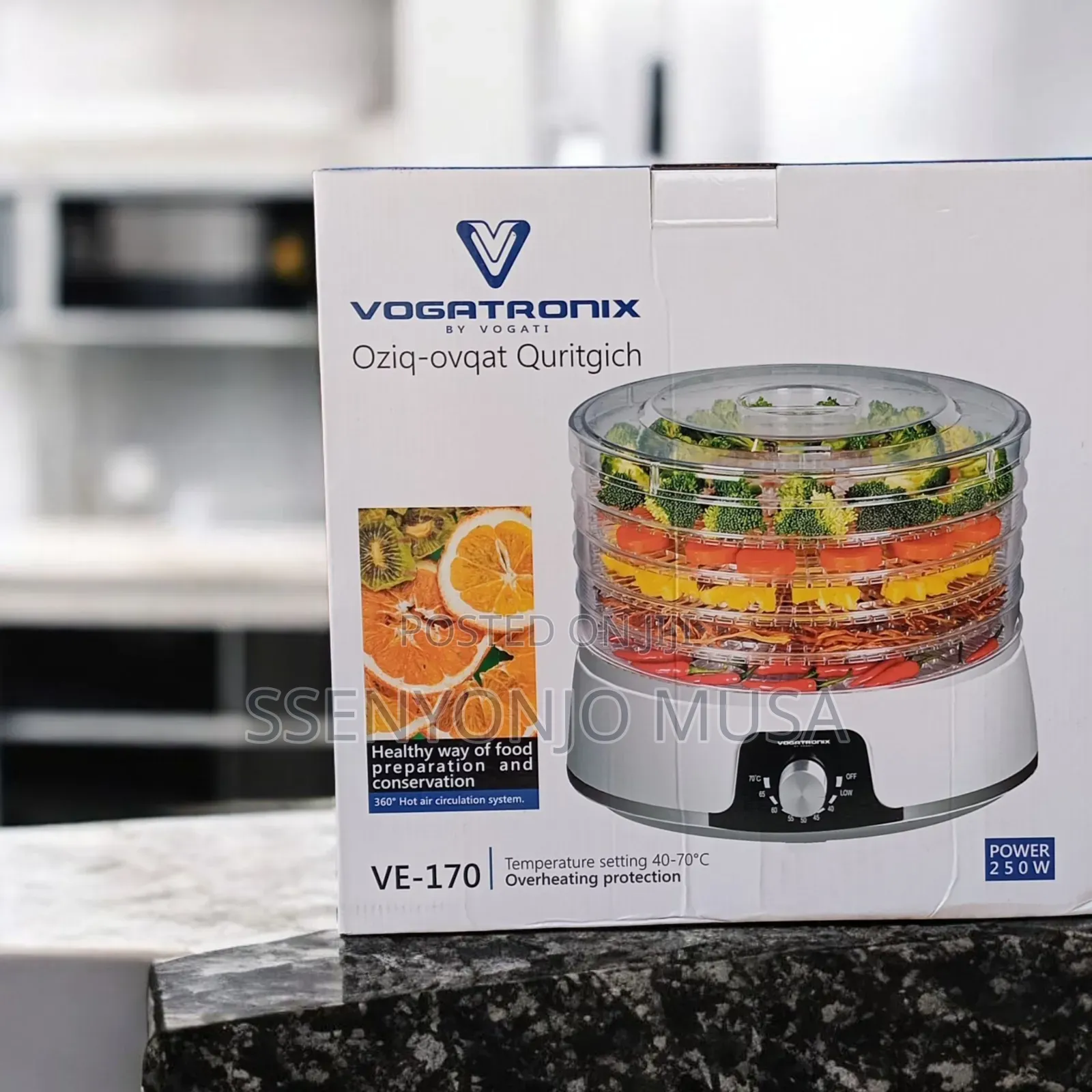 Vogatronix 6 Layer Food Dehydrator - Fruit Vegetable Dryer