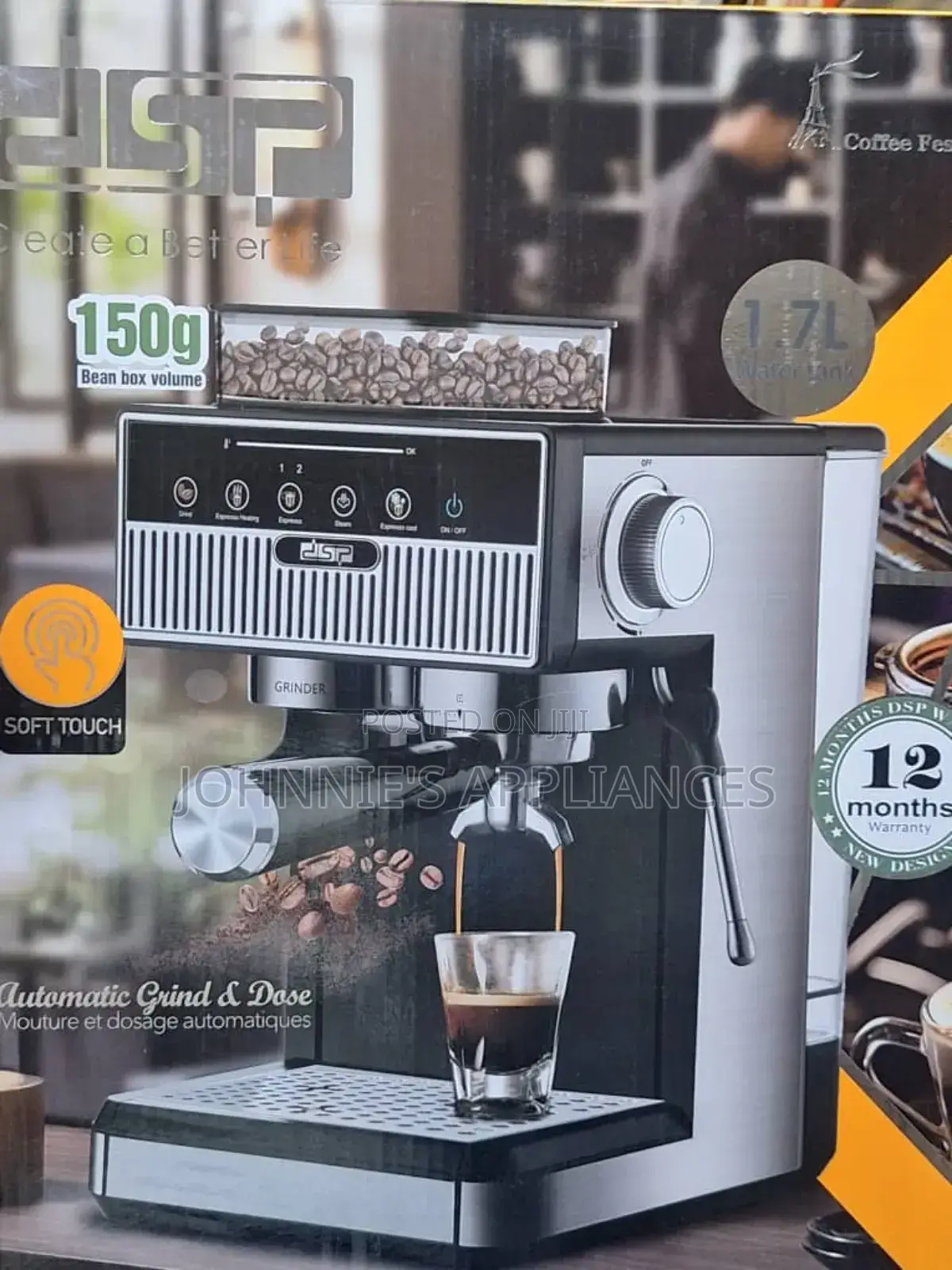 DSP Espresso Coffee Maker – Model Ka3123