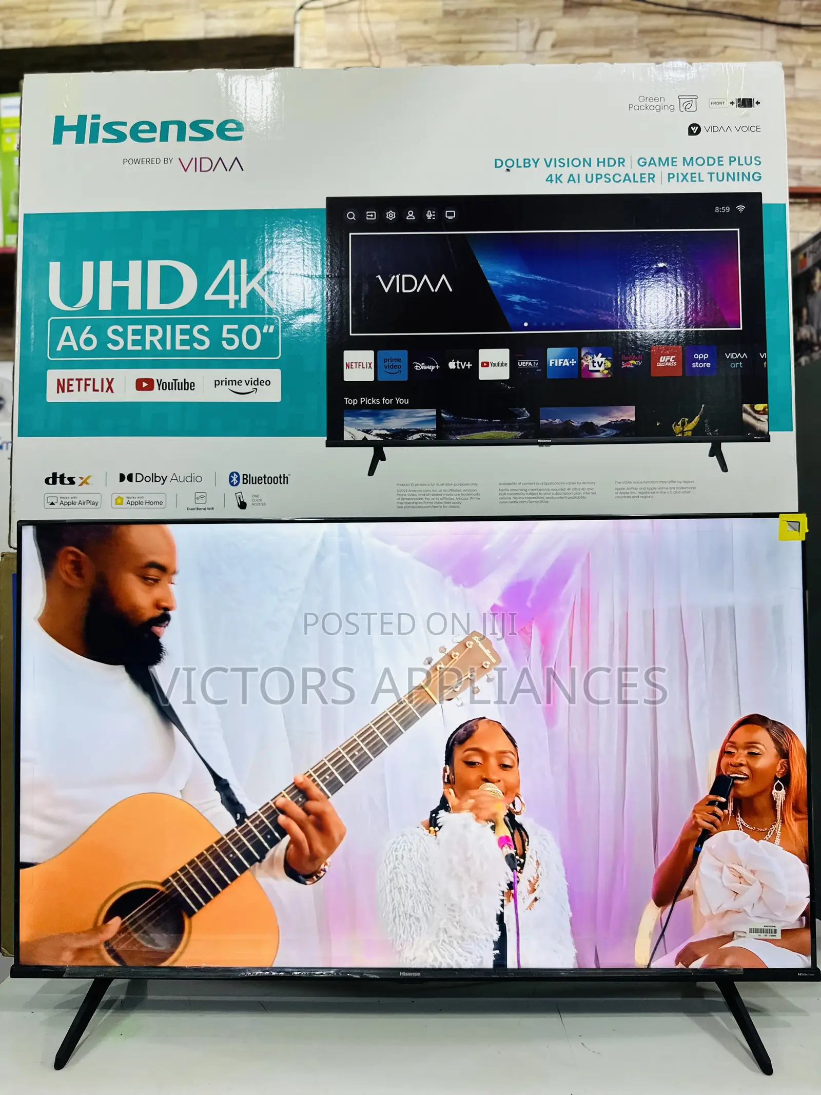 Hisense Tv 50inches Uhd A6 Series Smart Tv