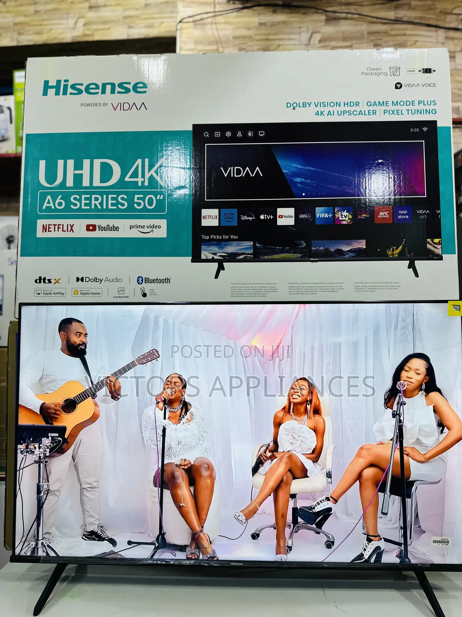 Hisense Tv 50inches Uhd A6 Series Smart Tv