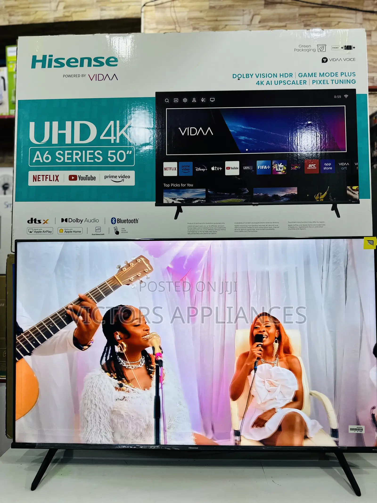Hisense Tv 50inches Uhd A6 Series Smart Tv