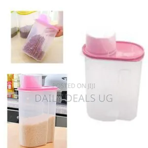 2.5 Litre Food Plastic Storage Grains Cereal Container, Pink