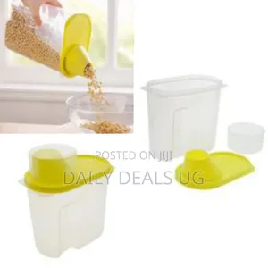 2.5 Litre Food Plastic Storage Grains Cereal Container -Yellow