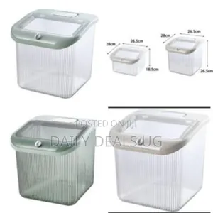 10 Litre Dry Food Dispenser Container Flip Transparent Kitchen Sealed