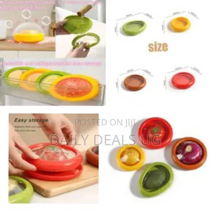 4pc Silicone Fruit and Vegetable Storage Containers Set for Fridge