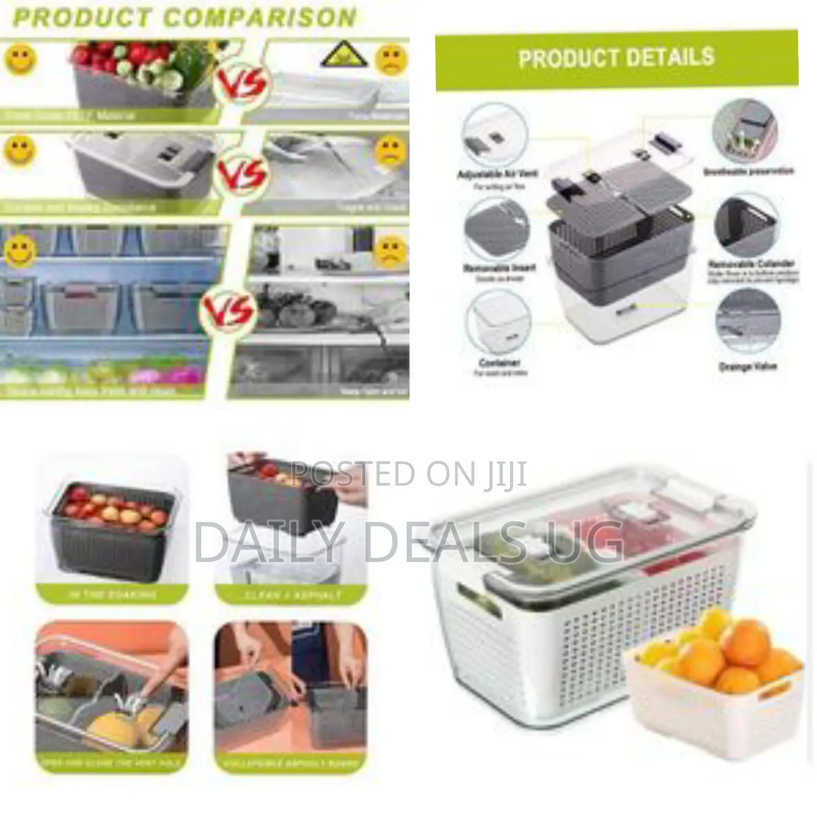 6.25lrefrigerator Organizer Bin Storage Container for Fruits Vegetable