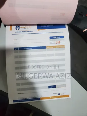 Black and Coloured Receipt Book Design and Printing