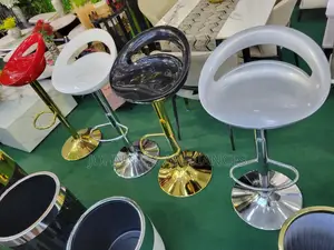 Modern Adjustable Bar Stools With Chrome Base