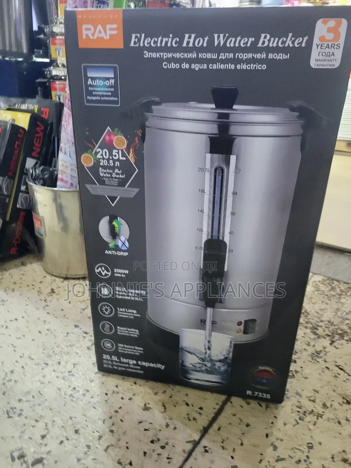 Raf Electric Hot Water Bucket – 20.5 Litres (Model R-7335)