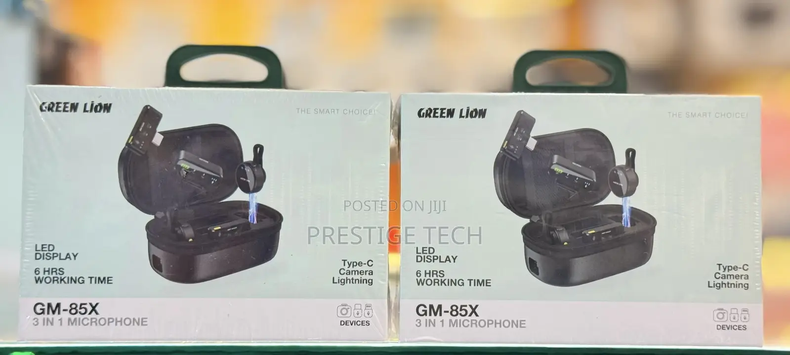 Green Lion Gm-85x 3in1 Wireless Microphone For Phone & Camera With Anc