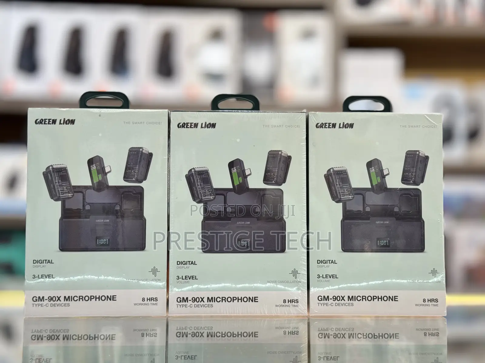 Green Lion Gm-90x 3in1 Wireless Button Microphone, 20m