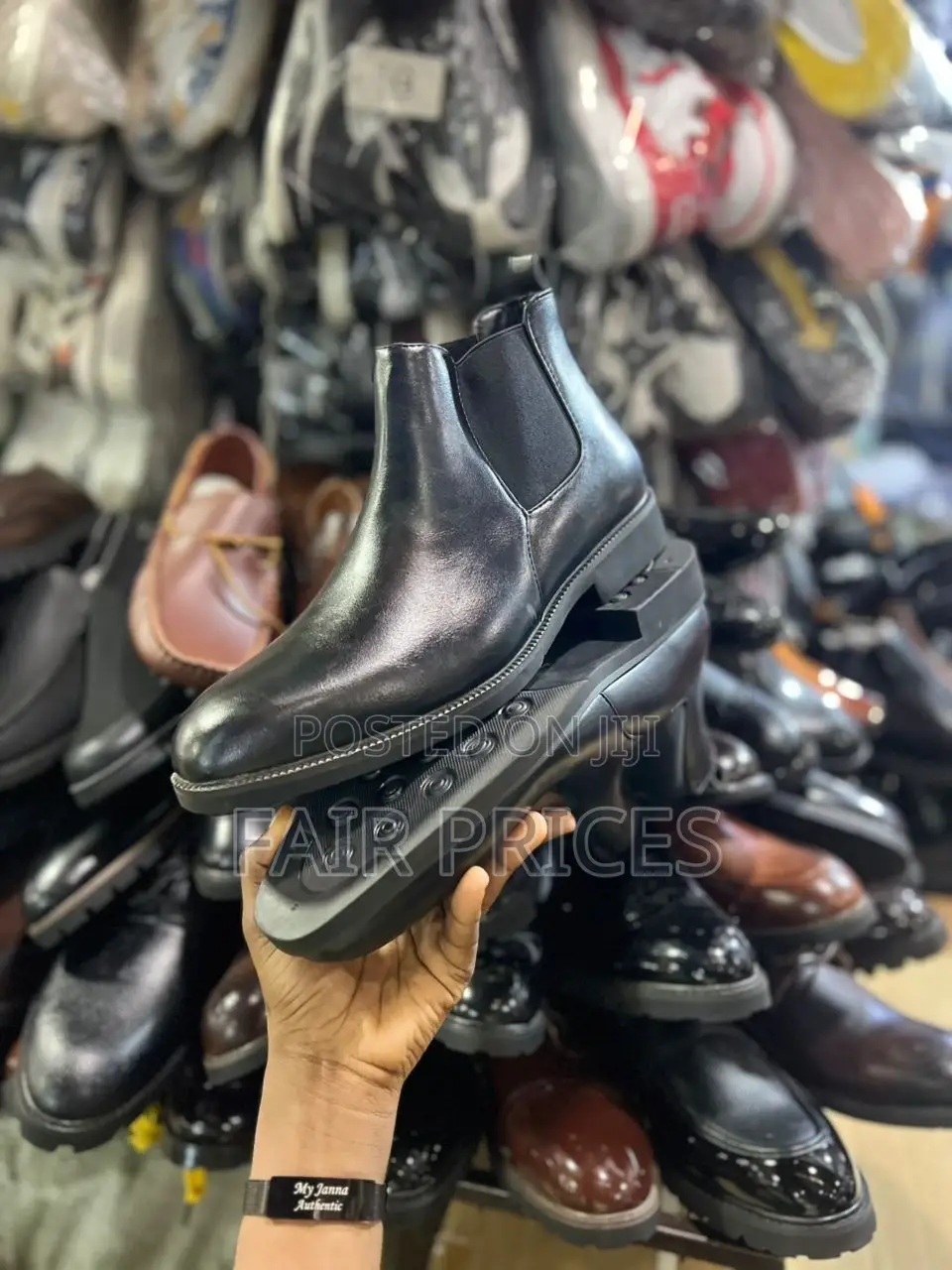 Casual Leather Men’S Boot Shoes Black