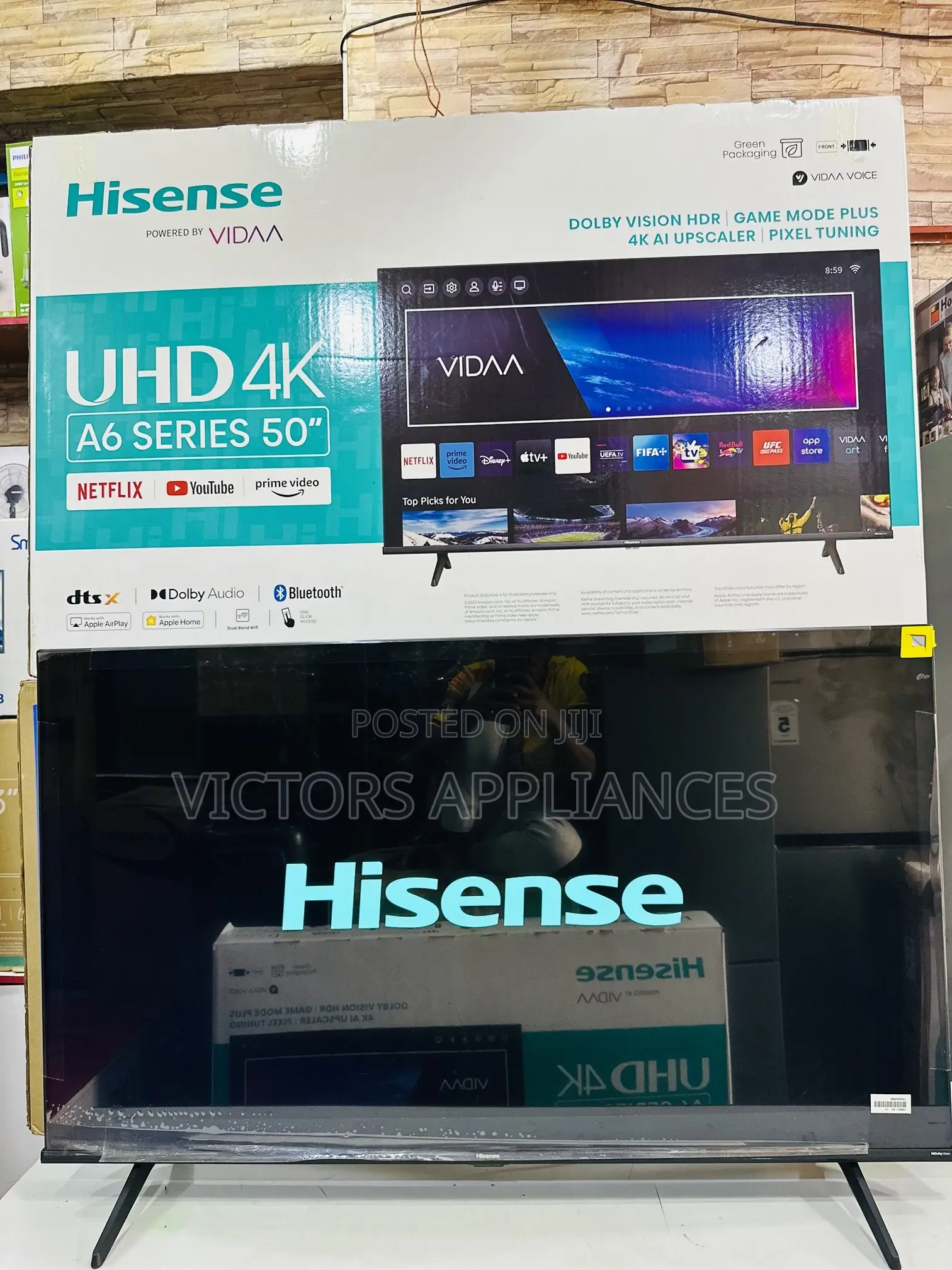 Hisense 50inches Smart Tv With Bluetooth A6