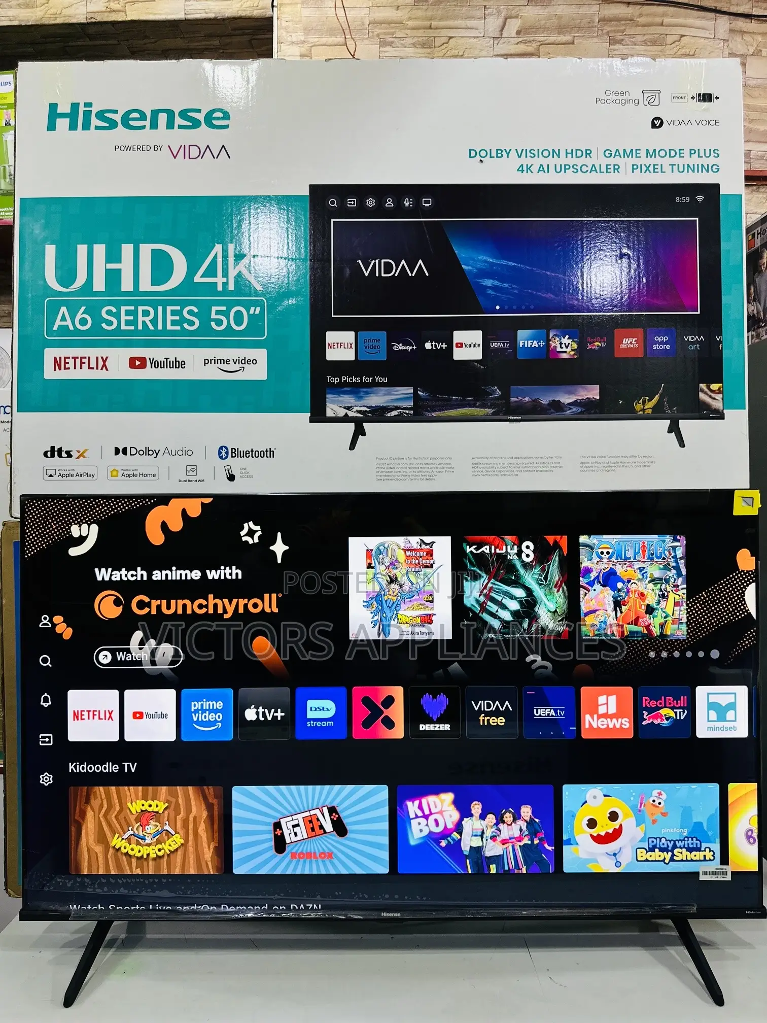 Hisense 50inches Smart Tv With Bluetooth A6