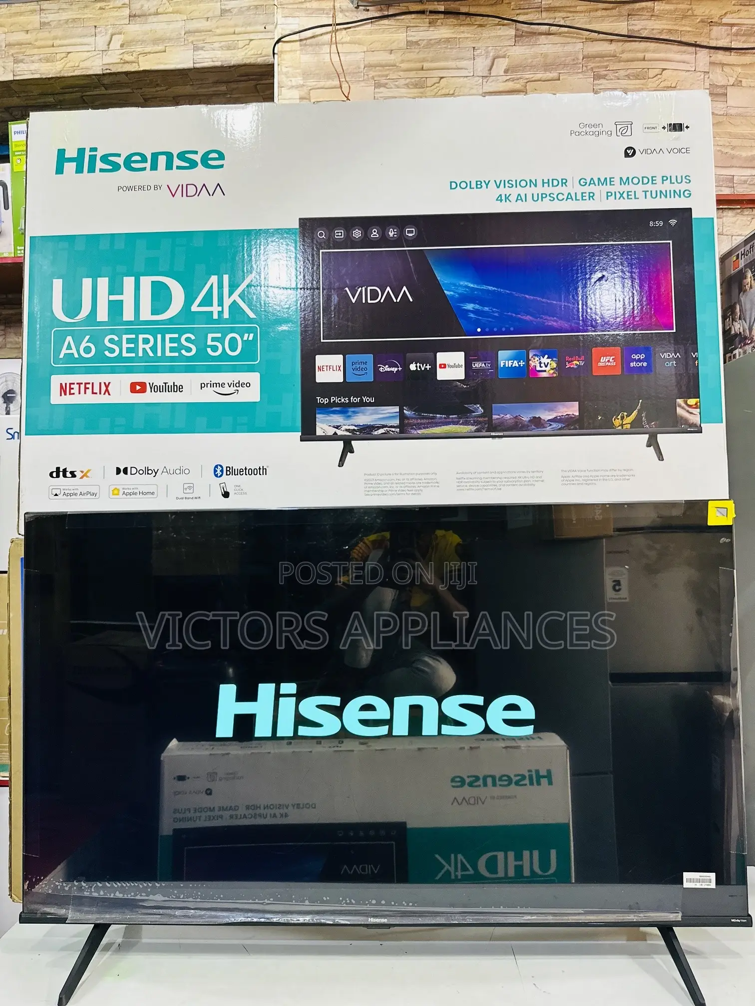 Hisense 50inches Smart Tv With Bluetooth A6