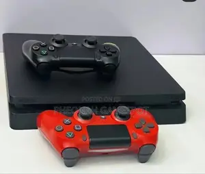 Imagine This Chipped Ps4 Slim, Has 12 Games and 2 Controllers.