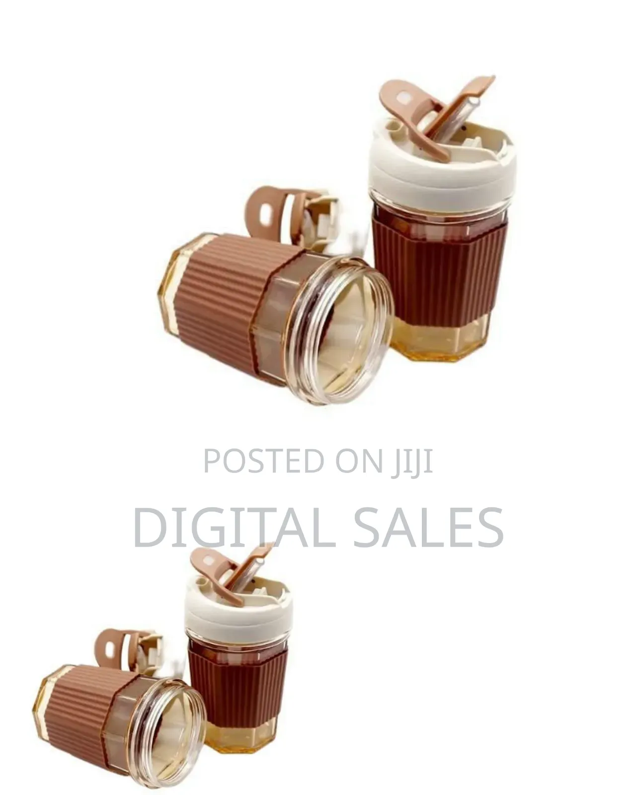 2piece Glass Tumbler With Silicone Sleeve, Iced Coffee Cup, Glass Cup