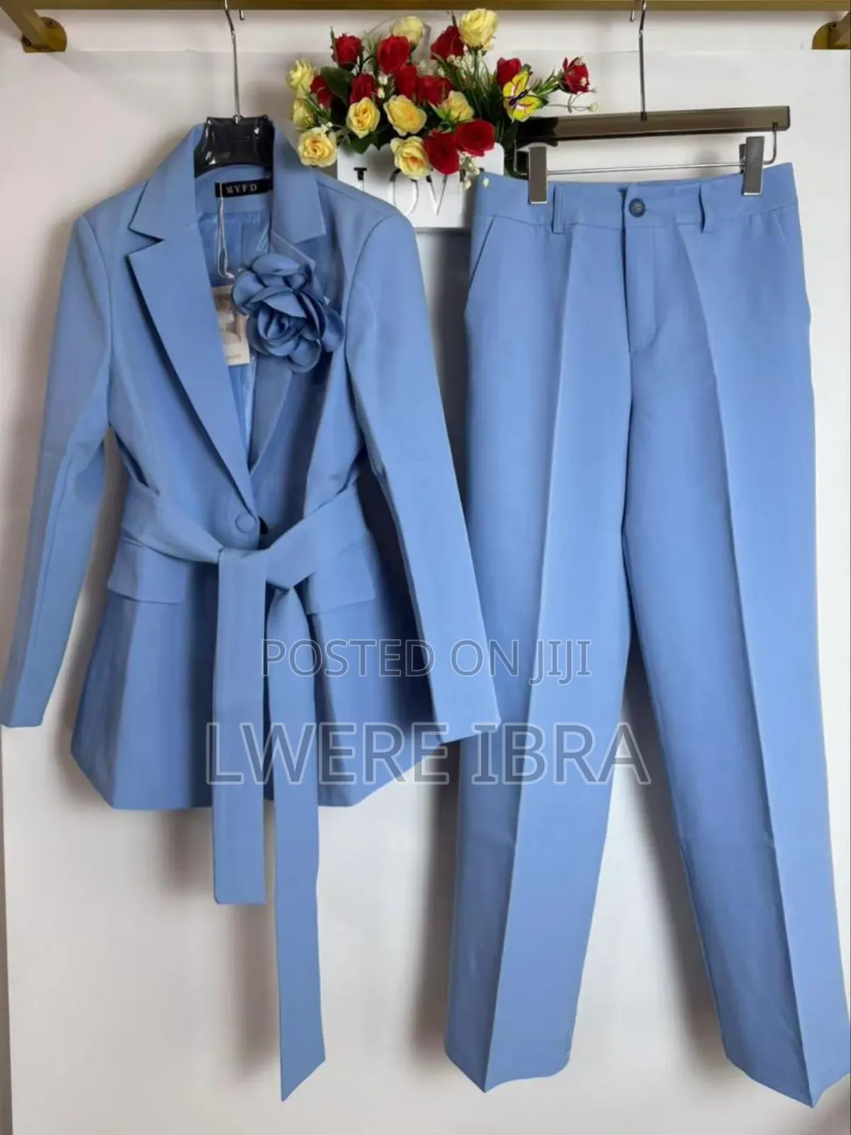 Sky Blue Office Suits for Ladies