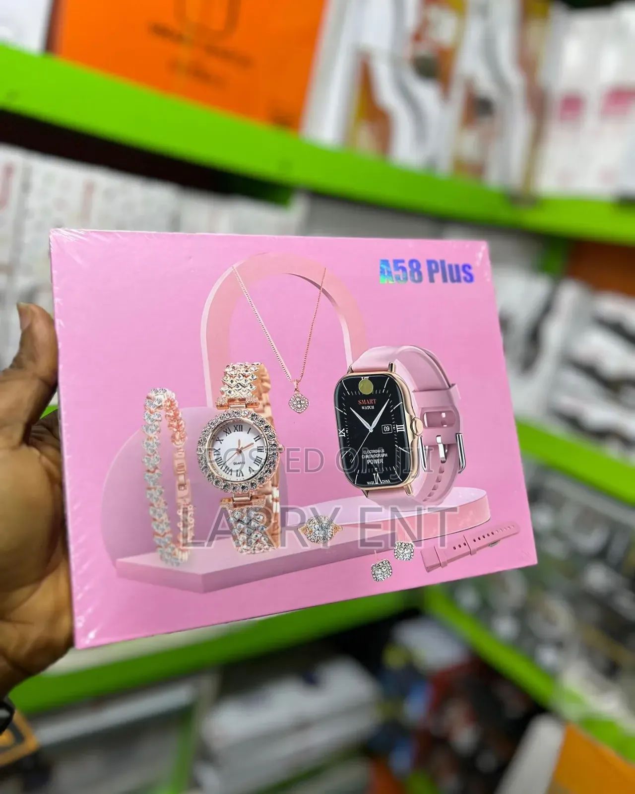 A58 Plus Ladies Smartwatch – With Crystal Bracelet Health Monitor