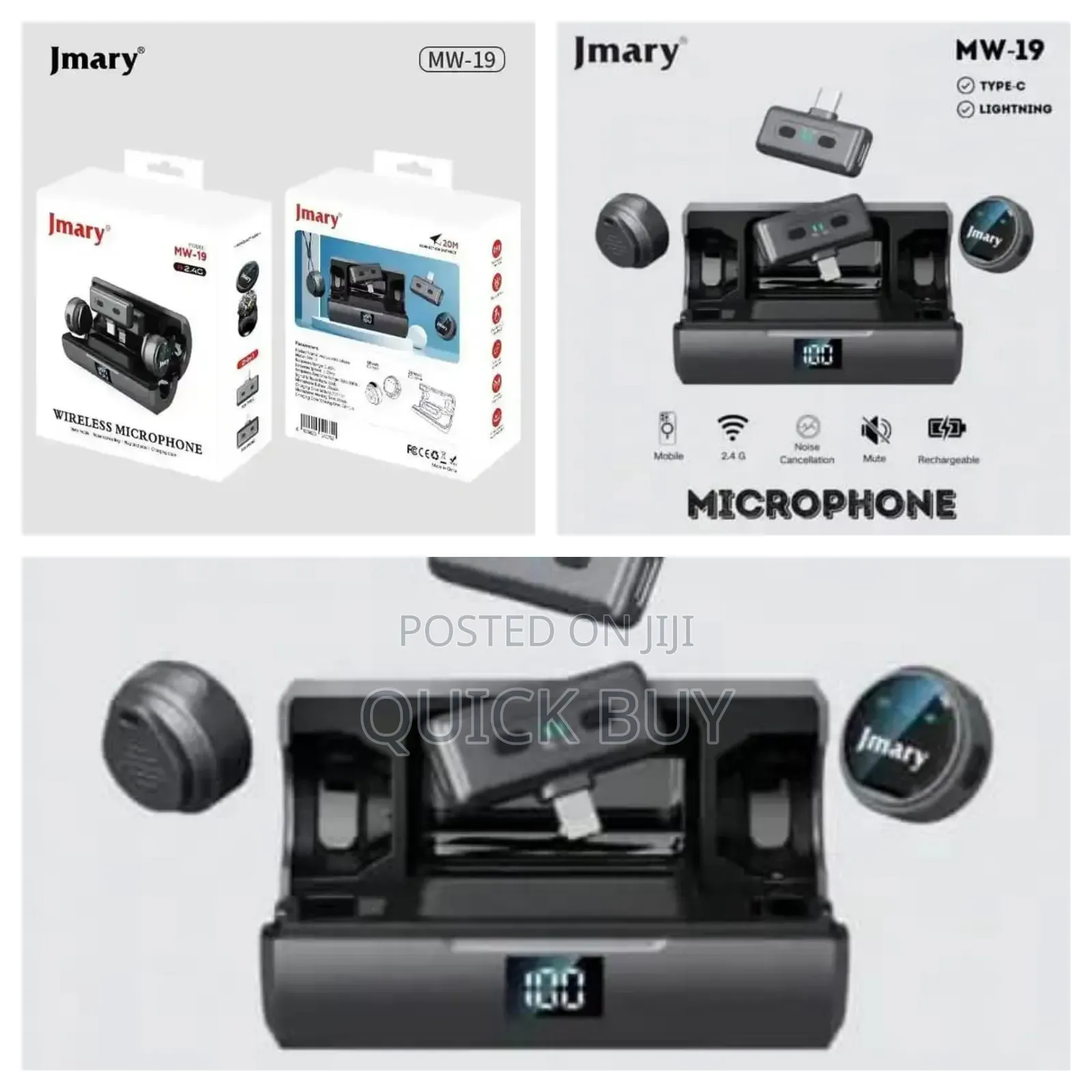 Jmary Mw-19 Dual Wireless Microphone for Type-C Lightning iPhone