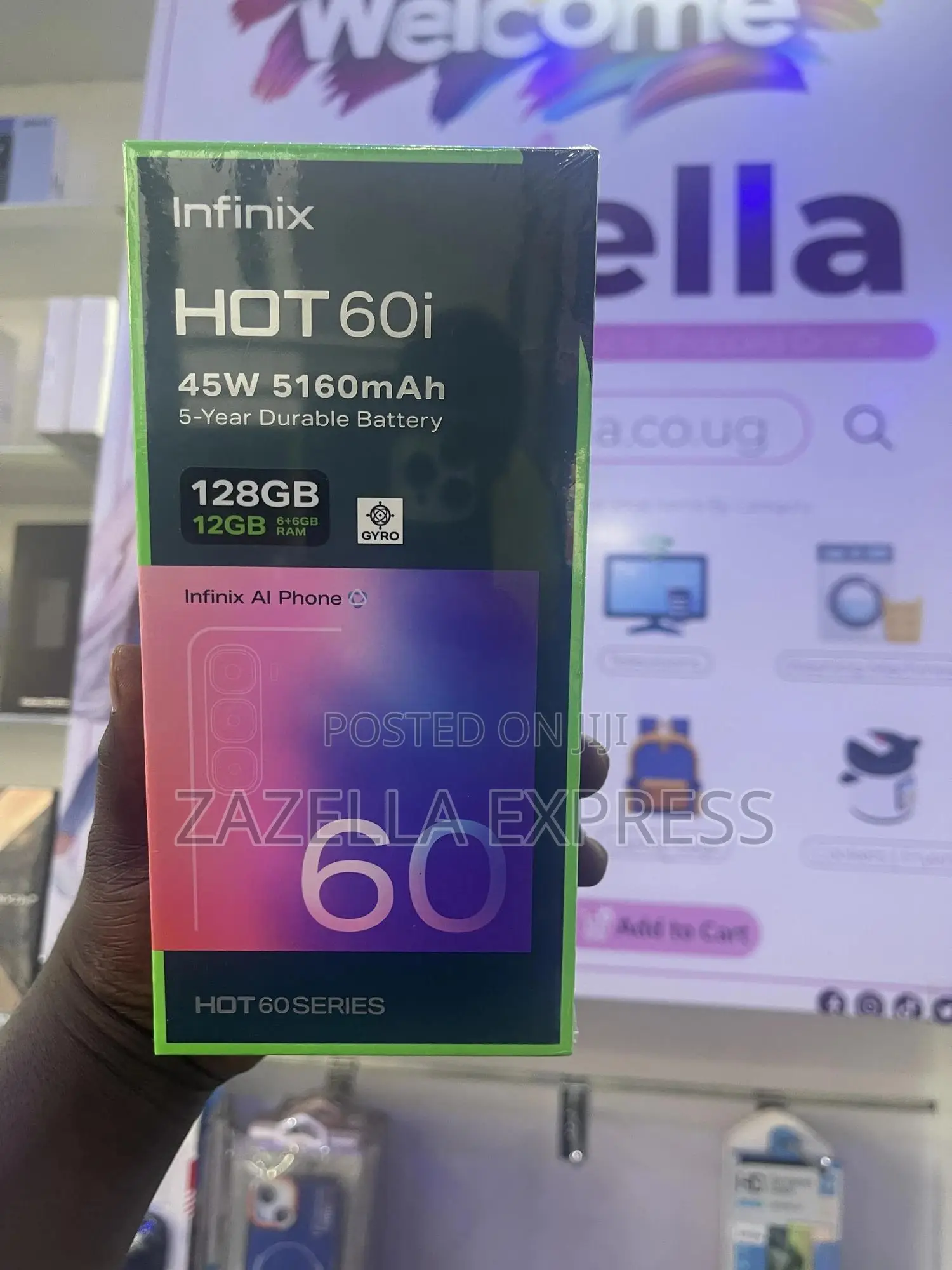 New Infinix Hot 60i 128 GB Black