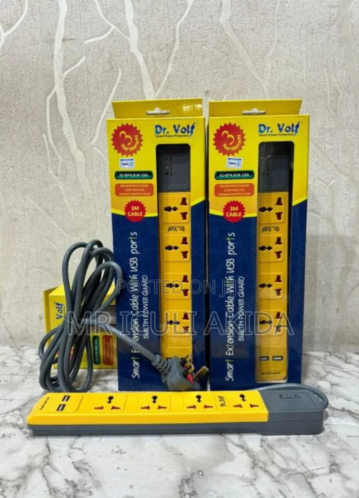 Dr.Volt 3mtrs Smart Extension Cable With Built-in Power Guard